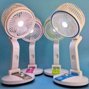 Led light folding fan